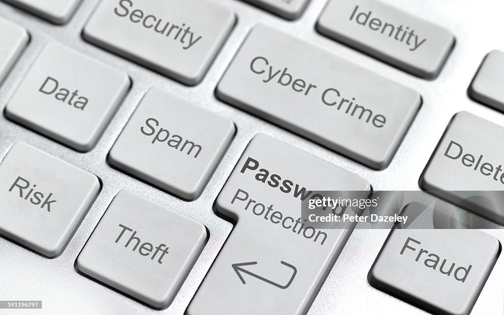 Cyber crime computer keyboard