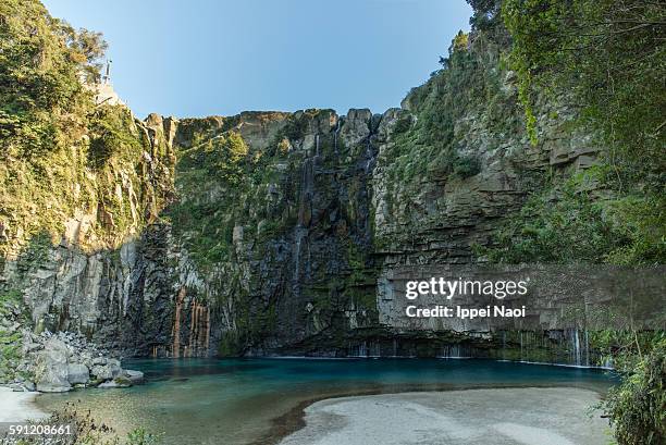 iconic waterfall lagoon of kagoshima, japan - 鹿児島 ストックフォトと画像