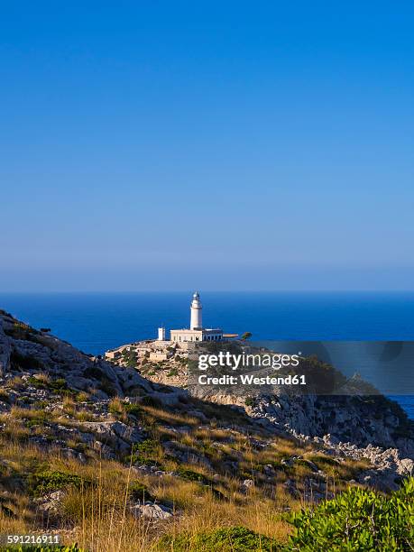 spain, mallorca, cap formentor lighthouse - sierra de tramuntana stock pictures, royalty-free photos & images