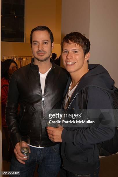 Gerardo Figueroa and Anthony Goicolea attend Madison Avenue: Where Fashion Meets Art Presents Brendan Cass, " I Love New York" at Calvin Klein...