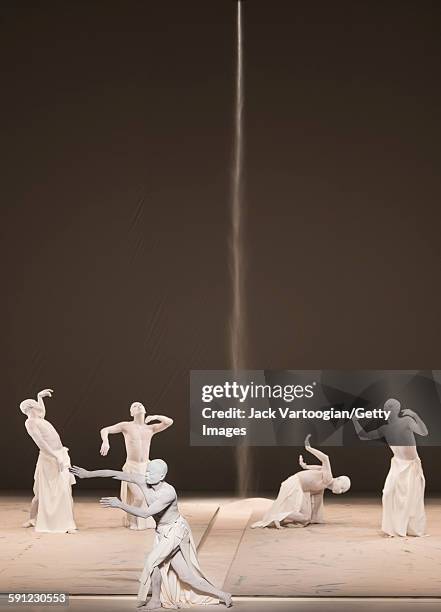 Japanese butoh dancer Semimaru and fellow members of the Japanese company Sankai Juku perform in the 'Ubusu' section of ''Umusuna: Memories Before...
