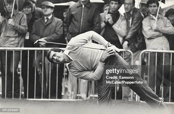 Spanish golfer Seve Ballesteros playing at Wentworth in January 1979.