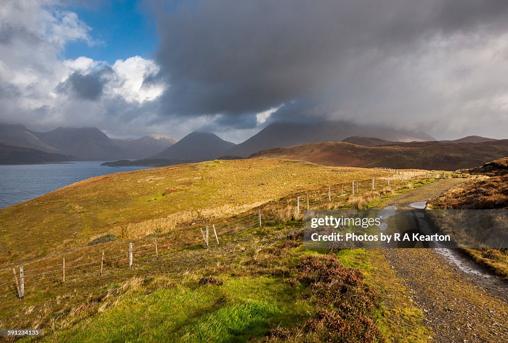 Remote track near Torrin, Isle of Skye, Scotland