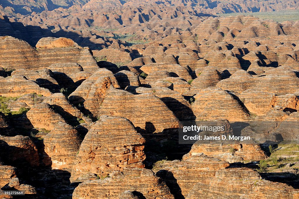 Aerial views of Bungle Bungles in Purnululu National Park