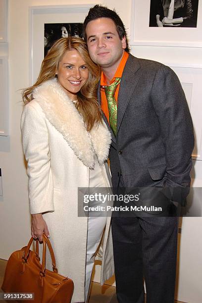 Tara Halper and Jaret Keller attend Calvin Klein hosts a party to celebrate Bryan Adams' new photo book "American Women" to benefit The Society of...