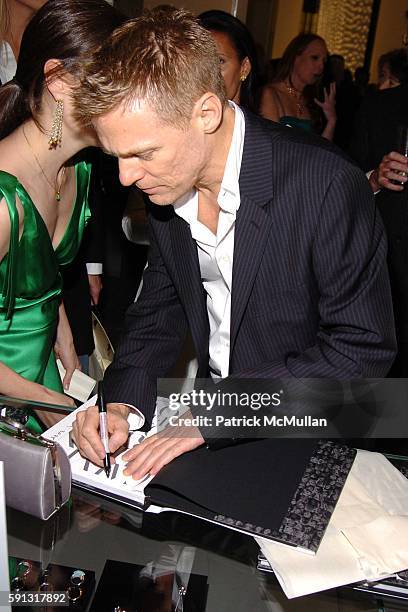 Bryan Adams and Signing Book attend Calvin Klein hosts a party to celebrate Bryan Adams' new photo book "American Women" to benefit The Society of...