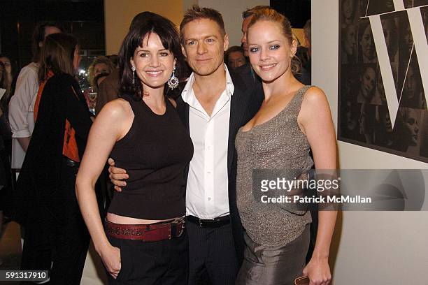Carla Gugino, Bryan Adams and Marley Shelton attend Calvin Klein hosts a party to celebrate Bryan Adams' new photo book "American Women" to benefit...
