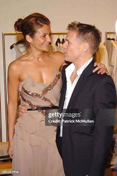 Helena Christensen and Bryan Adams attend Calvin Klein hosts a party to celebrate Bryan Adams' new photo book "American Women" to benefit The Society...