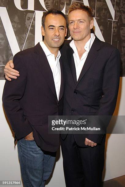 Francisco Costa and Bryan Adams attend Calvin Klein hosts a party to celebrate Bryan Adams' new photo book "American Women" to benefit The Society of...
