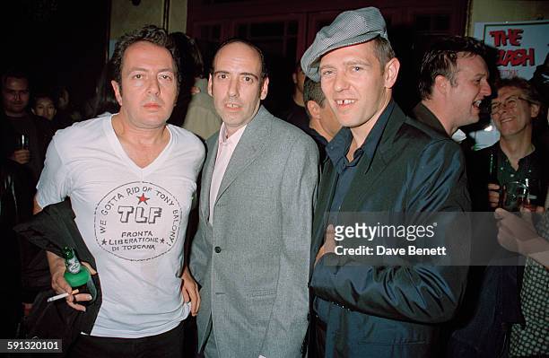 English punk rock band The Clash at a party for the documentary film 'The Clash: Westway to the World' at the Cobden Club, London, 21st September...