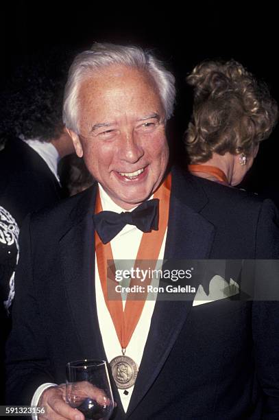 David McCullough attends A Decade of Literary Lions Benefit Gala on November 8, 1990 at the New York Public Library in New York City.