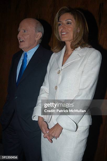 Jack Welch and Suzy Welch attend Rupert Murdoch Hosts a Cocktail Reception for the Release of Jack Welch's Book "Winning" at Four Seasons on April 6,...