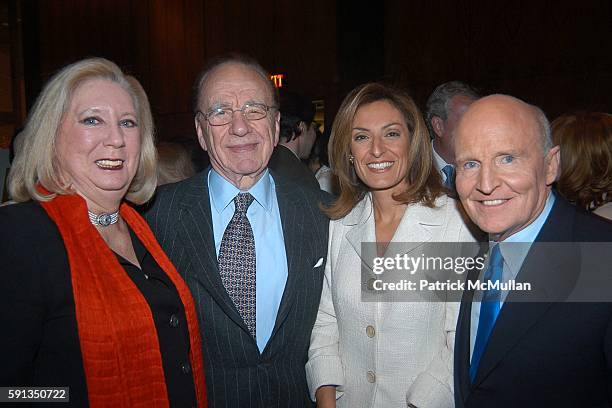 Jane Friedman, Rupert Murdoch, Suzy Welch and Jack Welch attend Rupert Murdoch Hosts a Cocktail Reception for the Release of Jack Welch's Book...