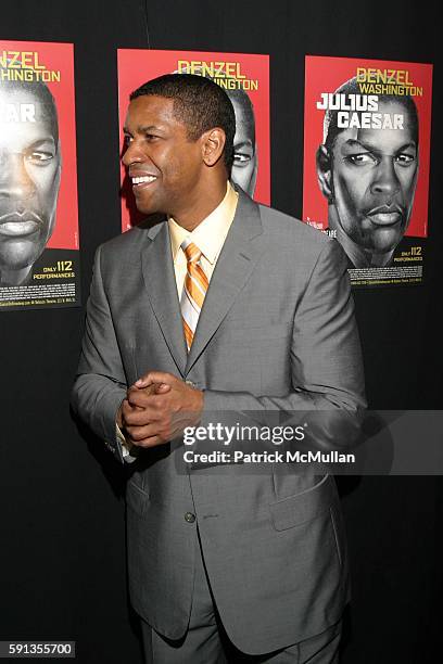 Denzel Washington attends 'Julius Caesar' Opening Night on Broadway - Arrivals at The Belasco Theater & Gotham Hall on April 3, 2005 in New York City.