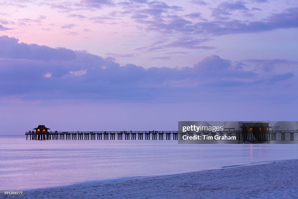Sunset at Naples Beach, Florida, USA
