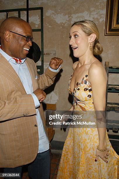 Antonio "LA" Reid and Paula Froelich attend GLAMOUR's PARTY FOR PAGE SIX's PAULA FROELICH's NEW BOOK "IT!" at 632 on April 7, 2005 in New York City.