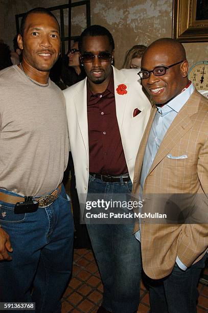 Gary Sheffield, Sean "P.Diddy" Combs and Antonio "LA" Reid attend GLAMOUR's PARTY FOR PAGE SIX's PAULA FROELICH's NEW BOOK "IT!" at 632 on April 7,...