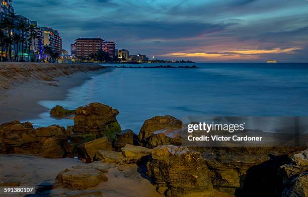 sunset on the condado beach, puerto rico - condado beach stock pictures, royalty-free photos & images