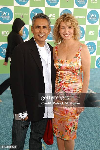 Carlos Farmingville and Catherine Farmingville attend 20th IFC Independent Spirit Awards Arrivals at Santa Monica Beach on February 26, 2005 in Santa...