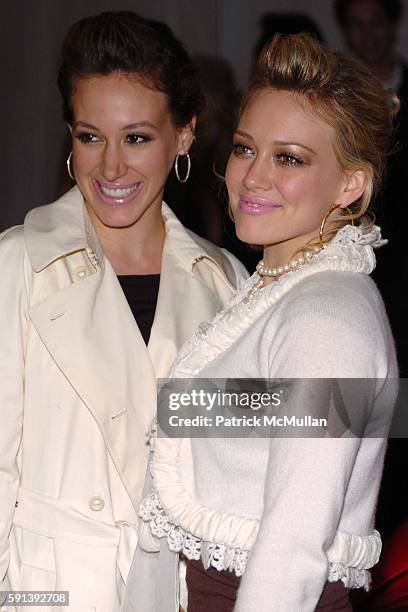 Haylie Duff and Hilary Duff attend Red Carpet Arrivals for the 4th Annual "ten" Fashion Show Presented By General Motors at 1540 N. Vine St. On...