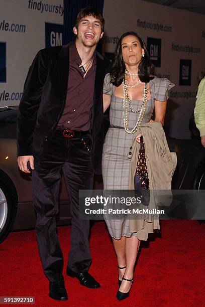 Ashton Kutcher and Demi Moore attend Red Carpet Arrivals for the 4th Annual "ten" Fashion Show Presented By General Motors at 1540 N. Vine St. On...