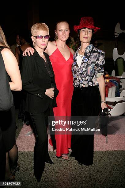 Anneliese Estrada, Maggie Rizer and Lipa Boffert attend The 8th Annual Elle Decor Dining By Design Cocktail Party and Dinner, Benefiting DIFFA at The...