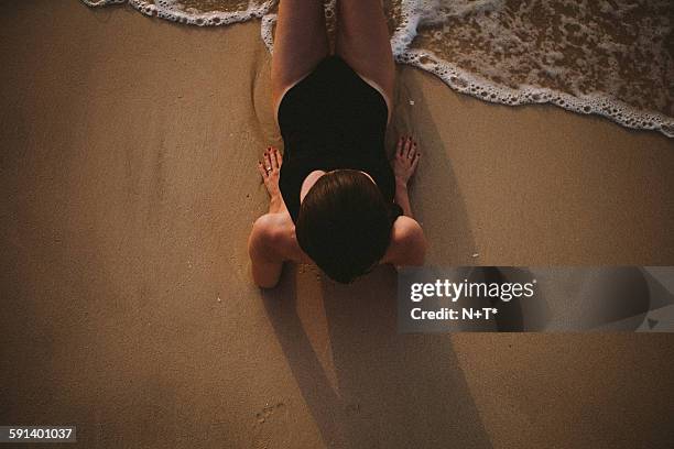 girl on beach - n n girl models stock pictures, royalty-free photos & images