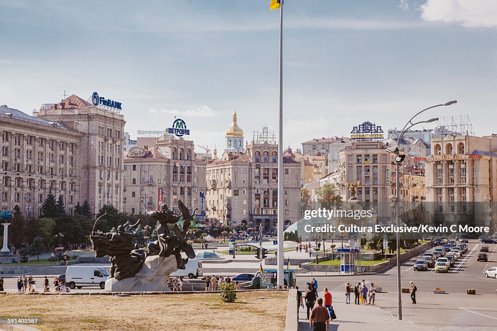 View of Independence Square, Kiev, Ukraine