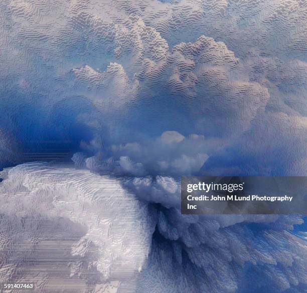 clouds floating in sky - storage facility stock illustrations