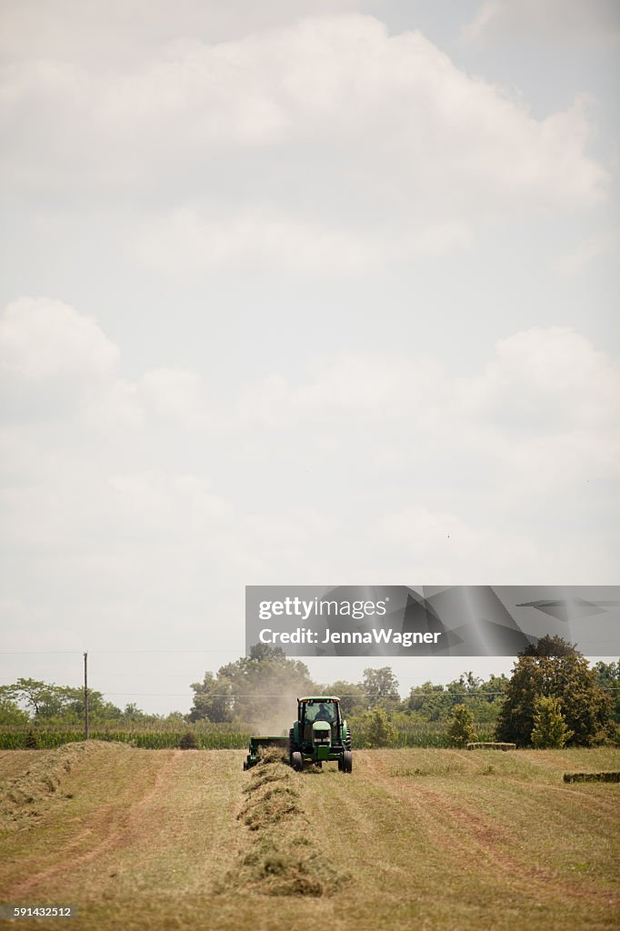 John Deere Harvesting Hay