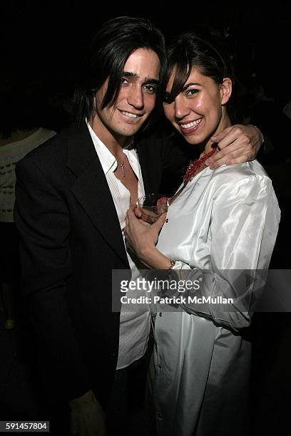 Manuel Norena and Elisabeth Gutowski attend Nathan Ellis' Birthday Celebration at The Garden on May 19, 2005 in New York City.