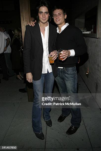 Manuel Norena and Brad Michelson attend Nathan Ellis' Birthday Celebration at The Garden on May 19, 2005 in New York City.