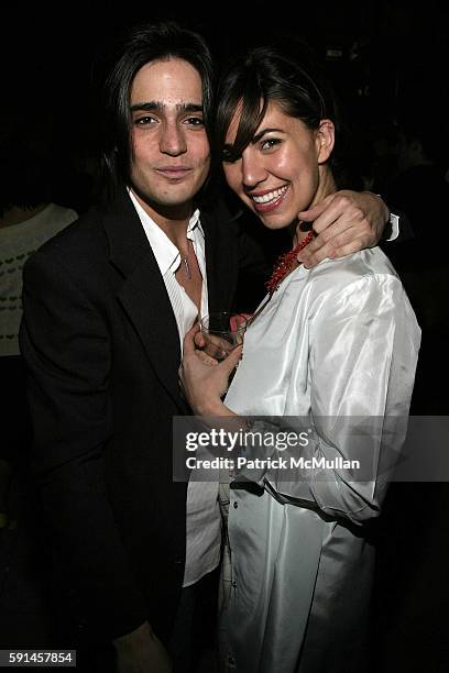 Manuel Norena and Elisabeth Gutowski attend Nathan Ellis' Birthday Celebration at The Garden on May 19, 2005 in New York City.