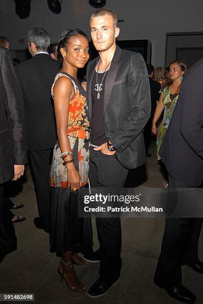 Genevieve Jones and Brad Kroenig attend UNVEIL THE NIGHT with Dom Perignon and Karl Lagerfeld at Skylight Studios on June 2, 2005 in NYC.