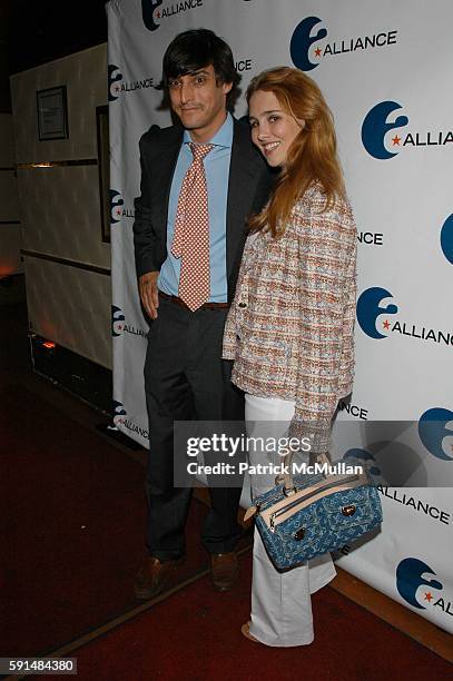 Adam Shugar and Gillian Hearst-Shaw attend ALLIANCE celebrates Network Television's 2005 Upfront Week at Marquee NYC USA on May 17, 2005.