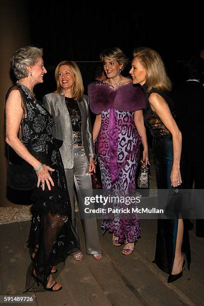 Ariane Dandois, Jennifer Stockman, Ondine de Rothschild and Audrey Gruss attend Inaugural Dinner and Awards Presenation of the Louise T Blouin...