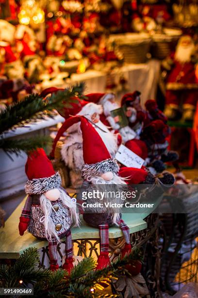 christmas decorations - copenhagen christmas market stock pictures, royalty-free photos & images