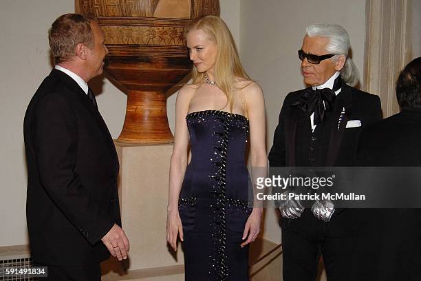 MichaeL Kors, Nicole Kidman and Karl Lagerfeld attend The Metropolitan Museum of Art Costume Institute Spring 2005 Benefit Gala celebrating the...