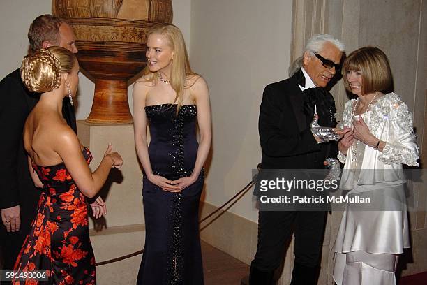 Jessica Simpson, Michael Kors, Nicole Kidman, karl Lagerfeld and Anna Wintour attend The Metropolitan Museum of Art Costume Institute Spring 2005...