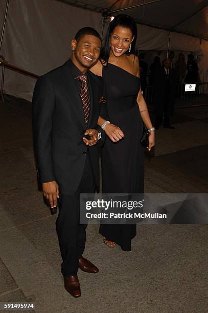 Usher and Eishia Brightwell attend The Metropolitan Museum of Art Costume Institute Spring 2004 Benefit Gala celebrating the exhibition "Chanel" at...