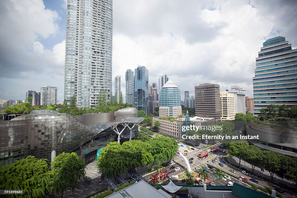 Aerial view of Orchard Road, Singapore