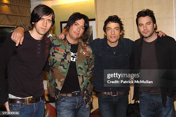 The Wallflowers Backstage:, Fred Eltringham, Rami Jaffee, Jakob Dylan and Greg Richling attend W HOTELS "Summer Share" Party with Performance by the...