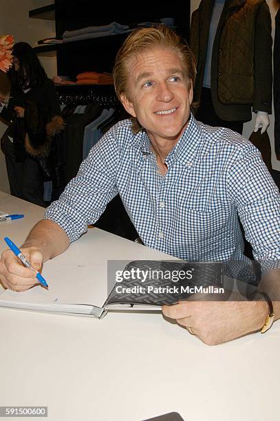 Matthew Modine attends At the David Chu shop at Saks to celebrate Matthew Modine’s "Full Metal Jacket Diary" at David Chu Shop on November 17, 2005...