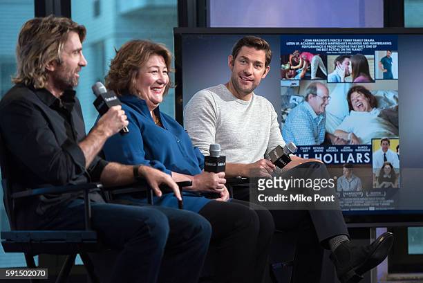 Sharlto Copley, Margo Martindale, and John Krasinski attend the AOL Build Speaker Series to discuss "The Hollars" at AOL HQ on August 17, 2016 in New...