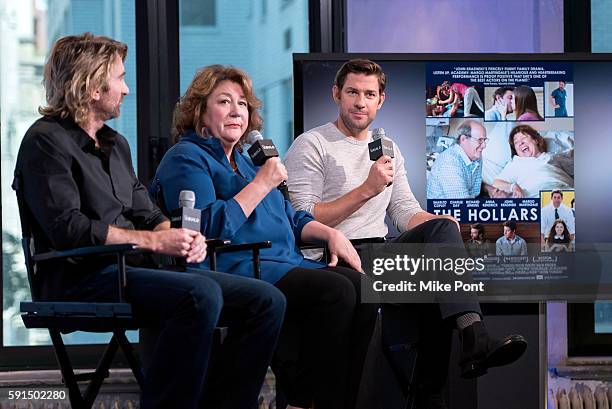 Sharlto Copley, Margo Martindale, and John Krasinski attend the AOL Build Speaker Series to discuss "The Hollars" at AOL HQ on August 17, 2016 in New...