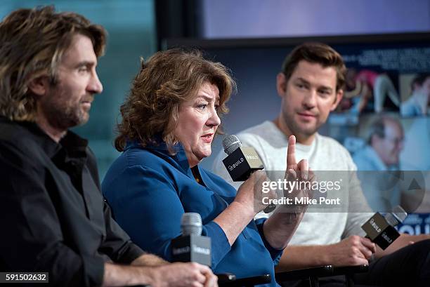 Sharlto Copley, Margo Martindale, and John Krasinski attend the AOL Build Speaker Series to discuss "The Hollars" at AOL HQ on August 17, 2016 in New...