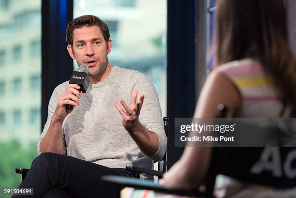 John Krasinski attends the AOL Build Speaker Series to discuss "The Hollars" at AOL HQ on August 17, 2016 in New York City.