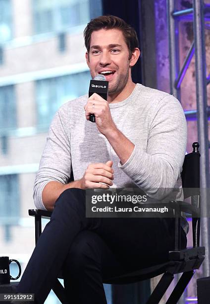 John Krasinski attends AOL Build Presents to discuss "The Hollars" at AOL HQ on August 17, 2016 in New York City.
