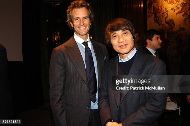 Alessandro Benetton and Tadao Ando attend Architecture for Benetton: a conversation between Tadao Ando and Alessandro Benetton at New York Public...