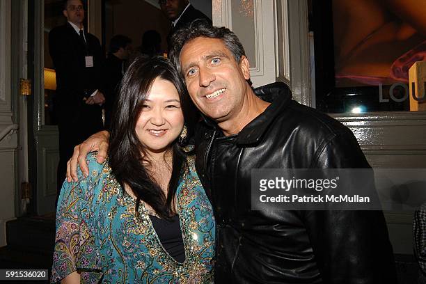 Susan Shin and Mark Ferran attend LOUIS VUITTON & INTERVIEW MAGAZINE Party for Pharrell Williams and Nigo at Louis Vuitton in Soho on May 24, 2005 in...